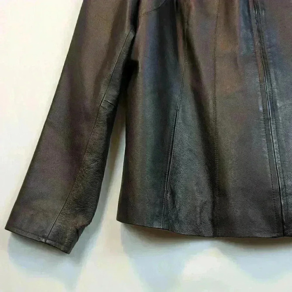 East 5th Brown Genuine Leather Jacket Women's Size 1 Extra - Picture 2 of 15
